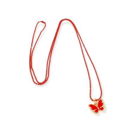 necklace with red butterfly1